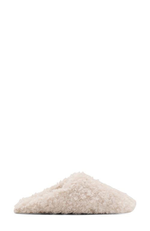 Mango Faux Shearling Slipper In White