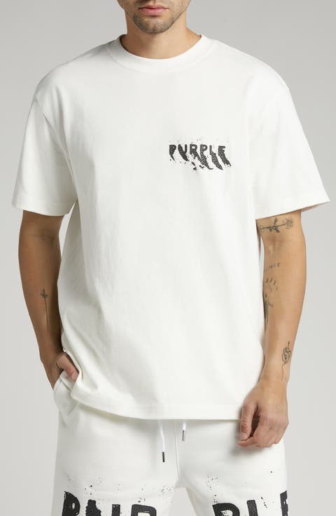 【PURPLE BRAND】★関税送料込★Print Logo T-Shirt Purple Brand logo-print Cotton T-shirt | Black | FARFETCH