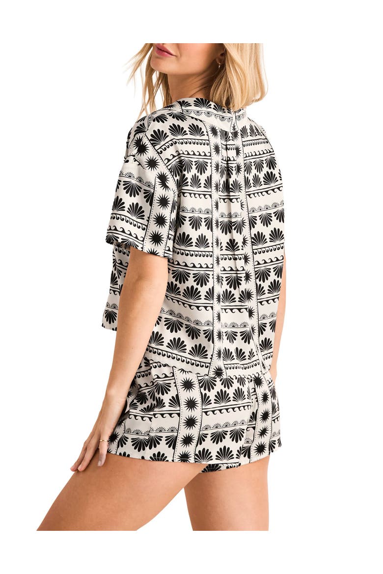 Lisbeth Short Pajama Set, Alternate, color, Convo white