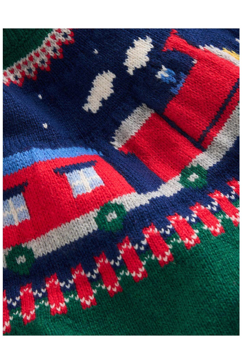 Kids' Fair Isle Sweater, Alternate, color, JEWEL GREEN TRAIN