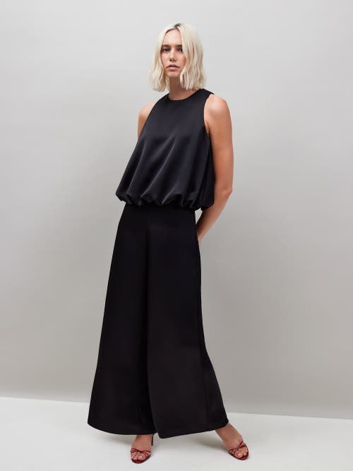 Ro&zo Sleeveless Bubble Hem Top In Black