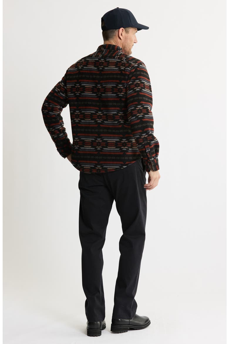 Geometric Jacquard Faux Shearling Lined Jacket, Alternate, color, BLACK MULTI