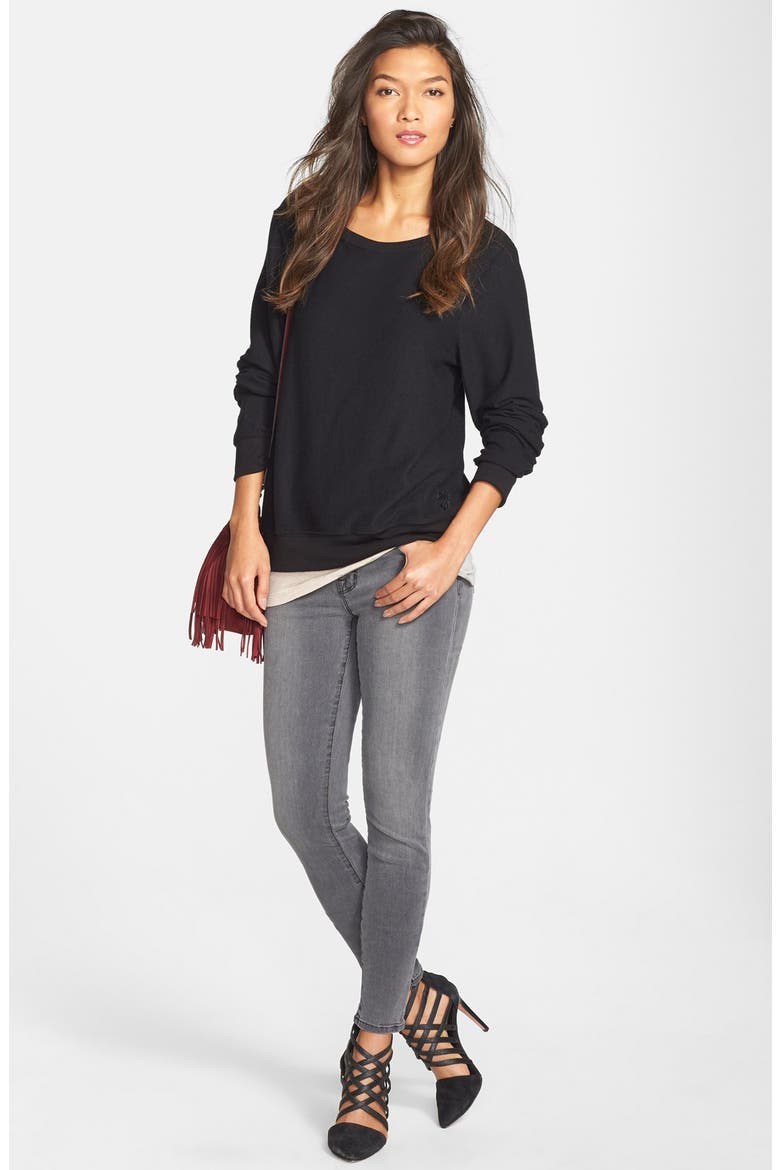 'Baggy Beach Jumper' Pullover, Alternate, color, JET BLACK
