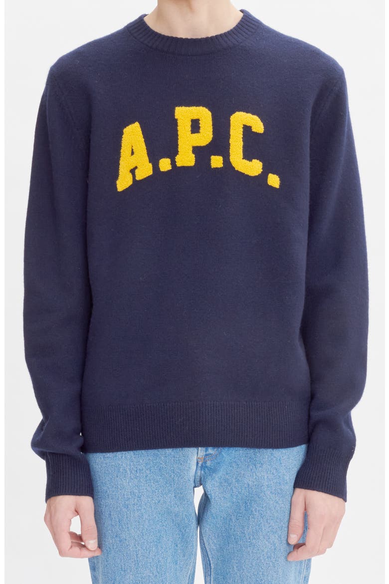 Joshua Merino Wool Sweater, Main, color, DARK NAVY