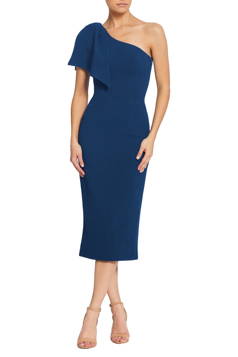 Tiffany One-Shoulder Midi Dress, Main, color, PACIFIC