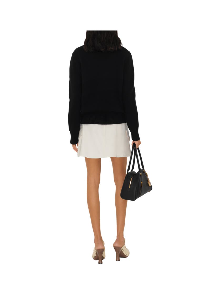Knight Wool Cashmere Sweater, Alternate, color, Black