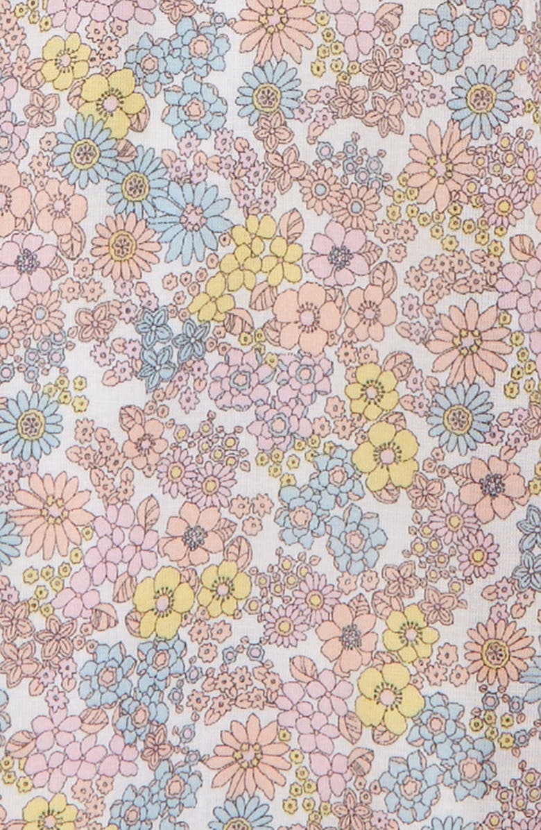 Nordstrom Flower Print Flutter Sleeve Dress, Alternate, color,