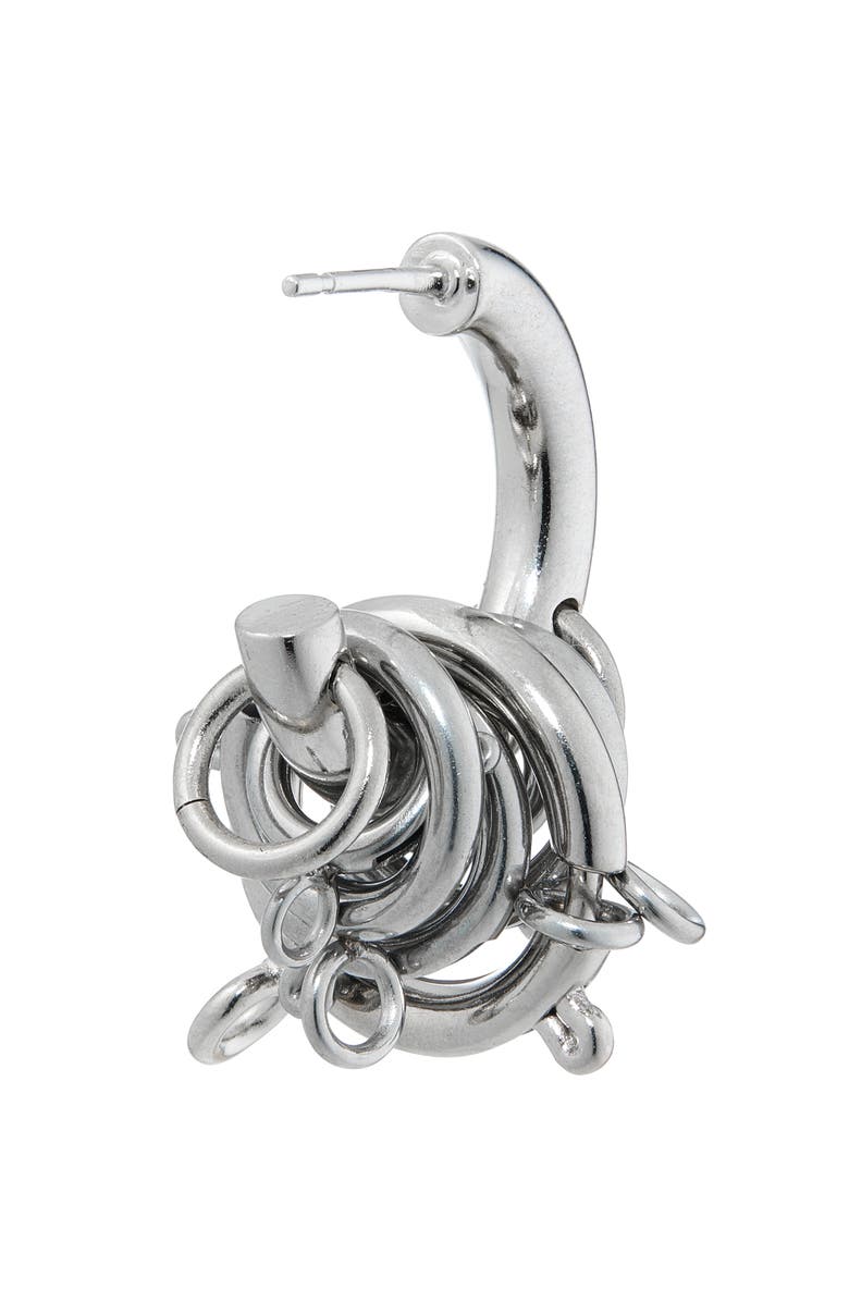 Justine Clenquet Jay Hoop Earrings, Alternate, color, Palladium