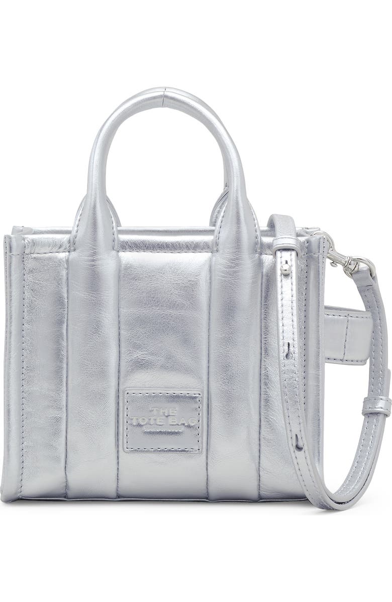Marc Jacobs The Metallic Leather Crossbody Tote Bag, Alternate, color,