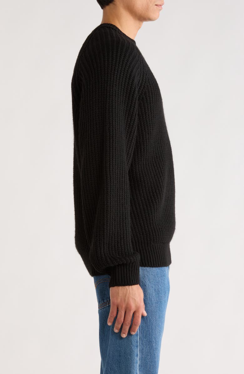 Carhartt Work In Progress Firth Oversize Ribbed Crewneck Sweater, Alternate, color, Black