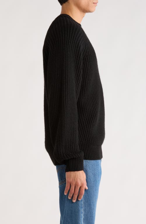Carhartt Work In Progress Firth Oversize Ribbed Crewneck Sweater In Black