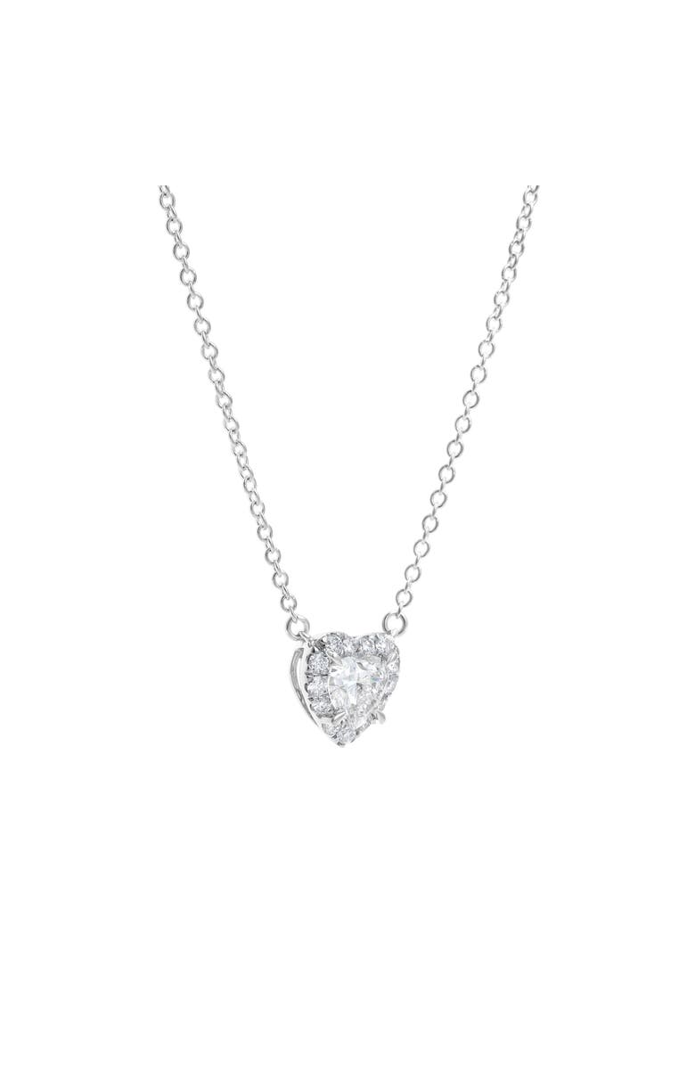 LuvMyJewelry Fiona 14K Gold Lab Grown Diamond Heart Necklace - 0.75 ct, Alternate, color, 14K White Gold
