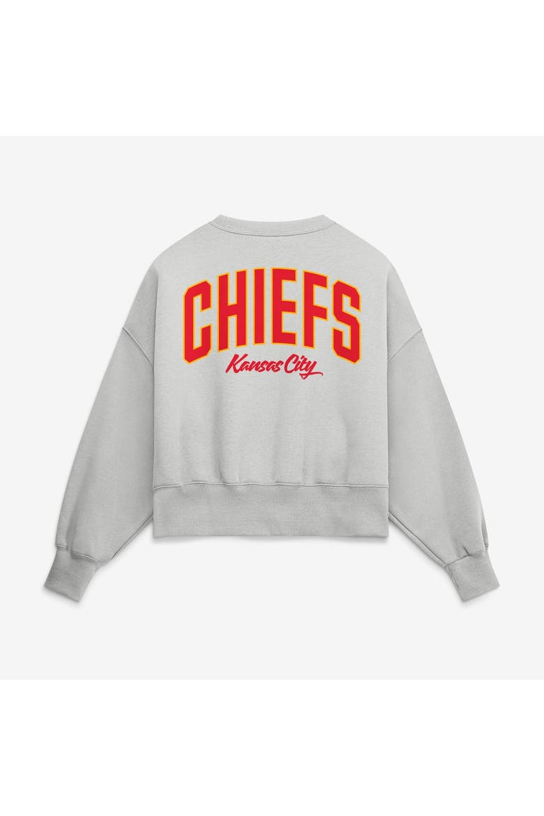 Women's Nike  Gray Kansas City Chiefs Oversized Primetime Phoenix Fleece Sweatshirt, Alternate, color, Gray