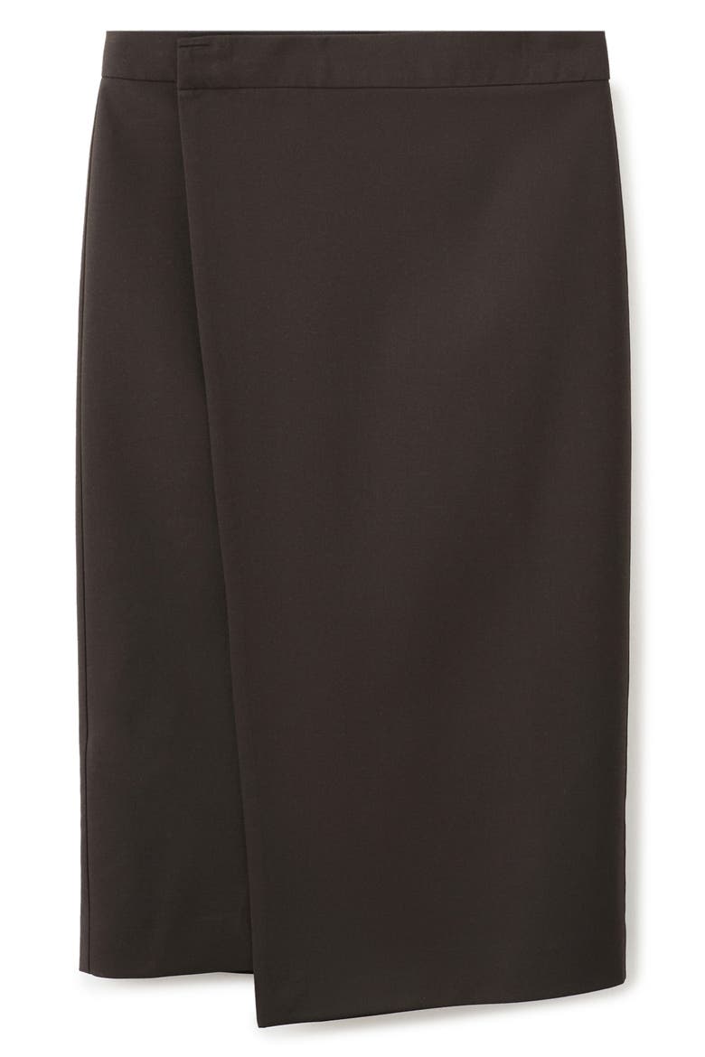 Wrap Pencil Skirt, Main, color, CHOCOLATE