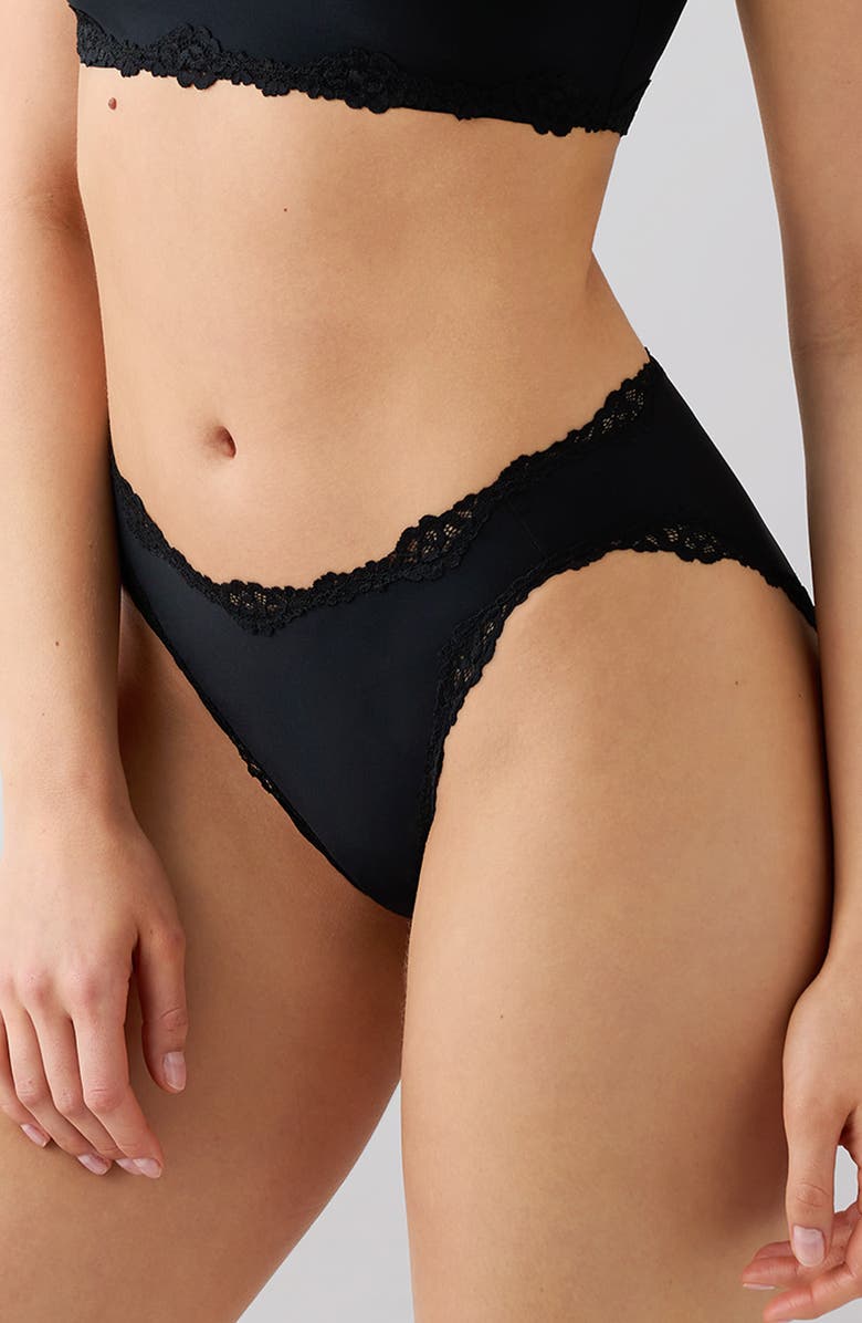 b.tempt'd by Wacoal Future Foundation Lace Trim Briefs, Alternate, color, Night