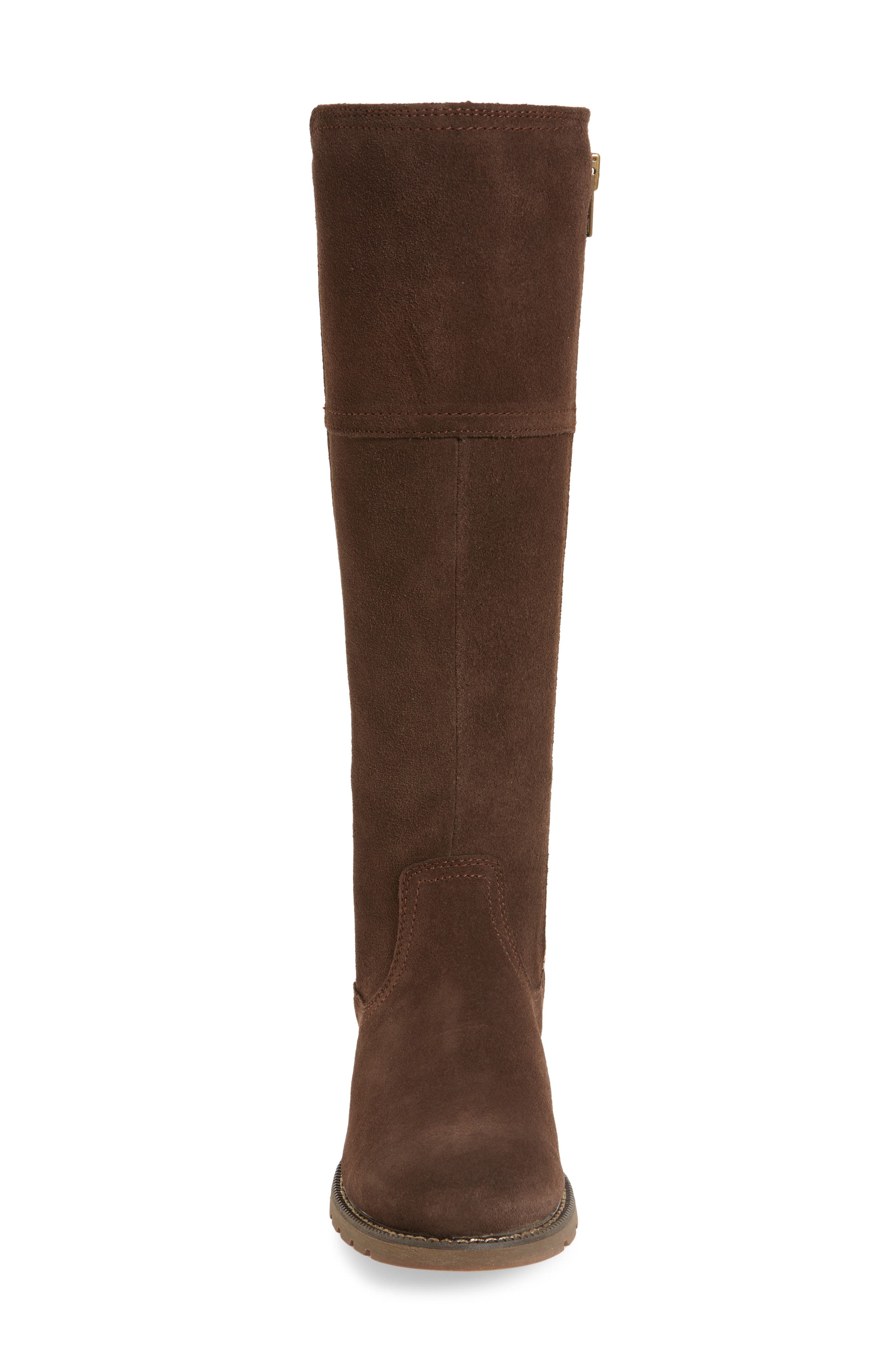 Sutton Waterproof Tall Boot, Alternate, color, CHOCOLATE LEATHER