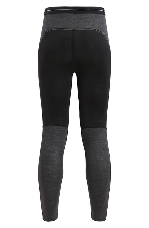 Icebreaker 125 Zoneknit Tencel® Lyocell & Merino Wool Leggings In Black/jet Heather
