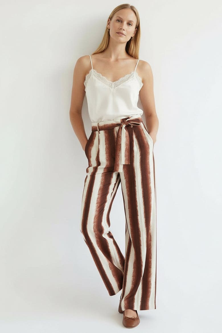 Striped Wide Leg Regular Pants, Alternate, color, MULTICOLOR