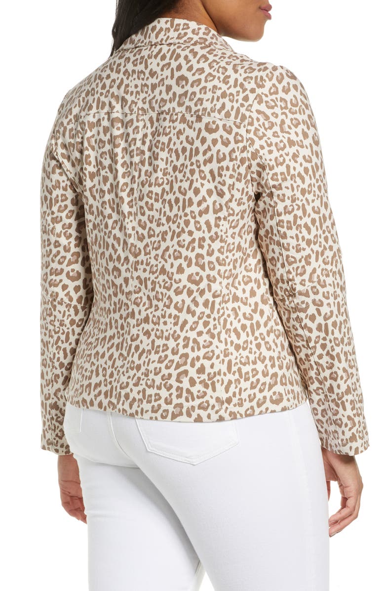 Adyson Parker Animal Print Moto Jacket, Alternate, color, 