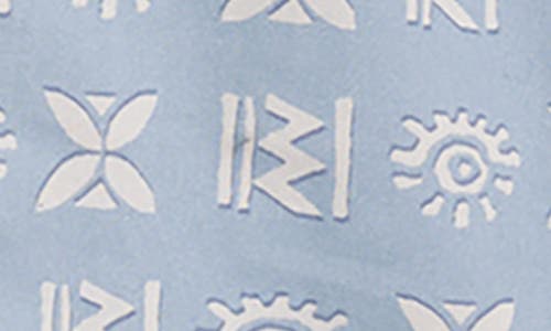 Quiksilver Stone Etch Classic Fit Short Sleeve Stretch Cotton Button-up Shirt In Blue