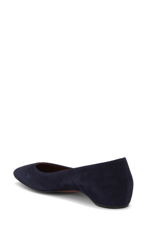 Aquatalia Penina Suede Rubber-sole Ballet Flats In Navy
