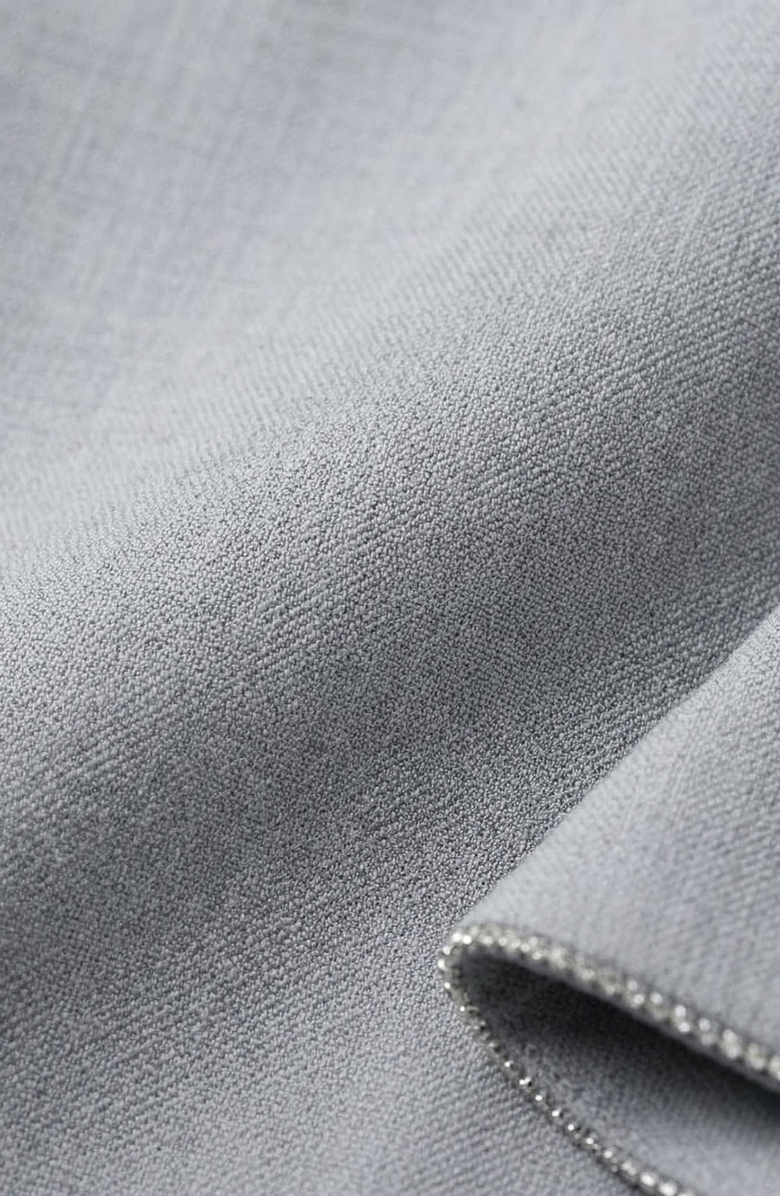 Modenaire Double Breasted Tailored Peplum Blazer, Alternate, color, Light Grey