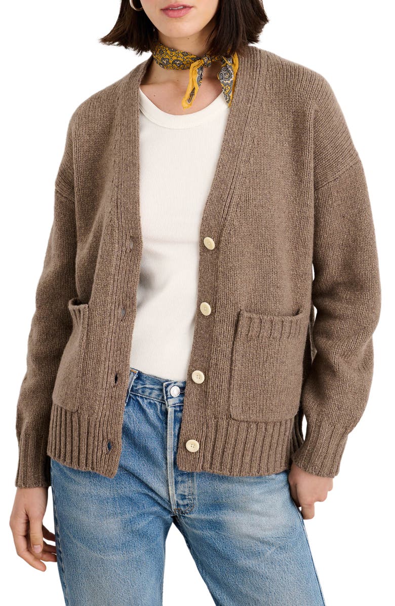 Alex Mill Emma V-Neck Lambswool Blend Cardigan, Main, color,