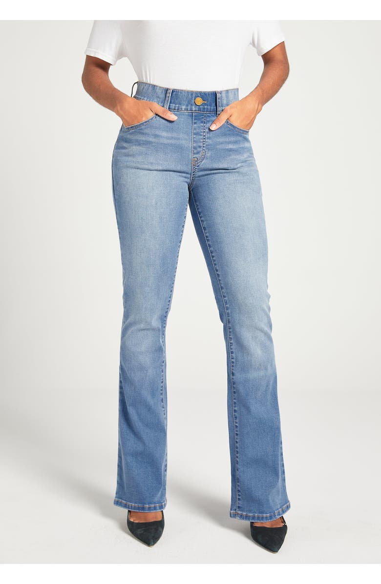 Betabrand Signature Mid-Rise Denim | Bootcut, Alternate, color, Sonora Wash