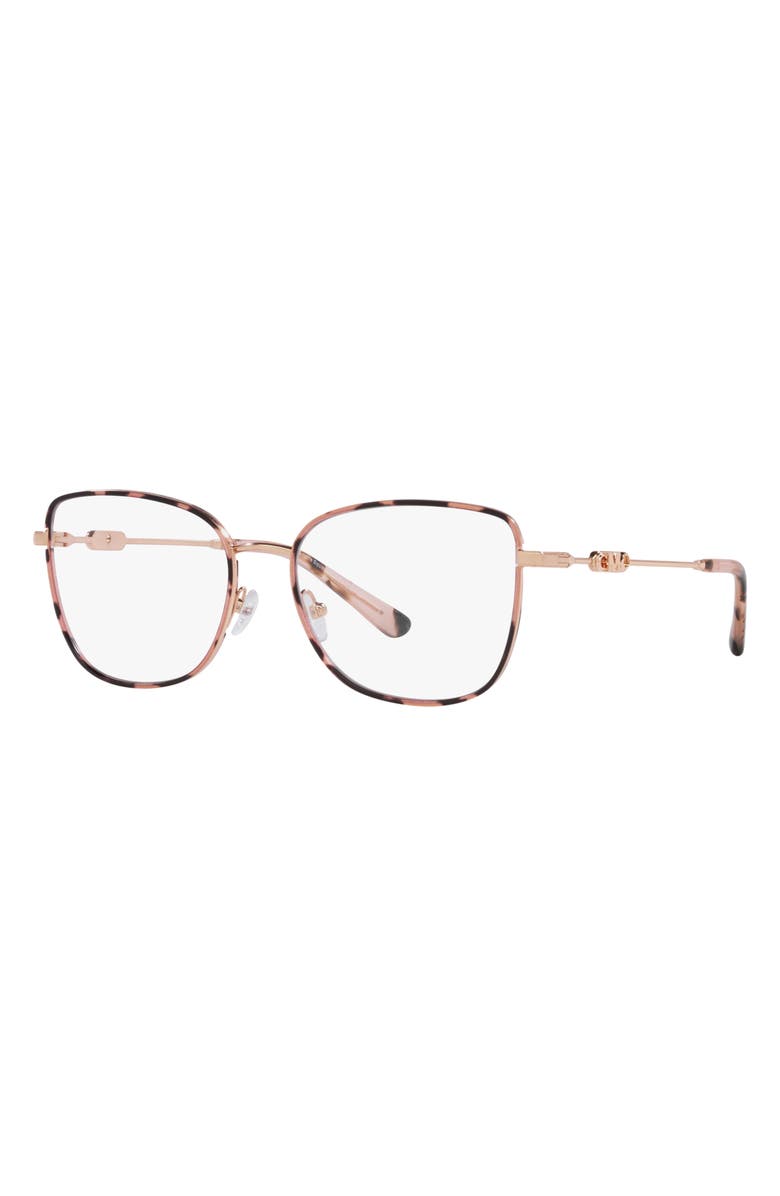 Michael Kors Empire 54mm Square Optical Glasses, Alternate, color, Rose Gold