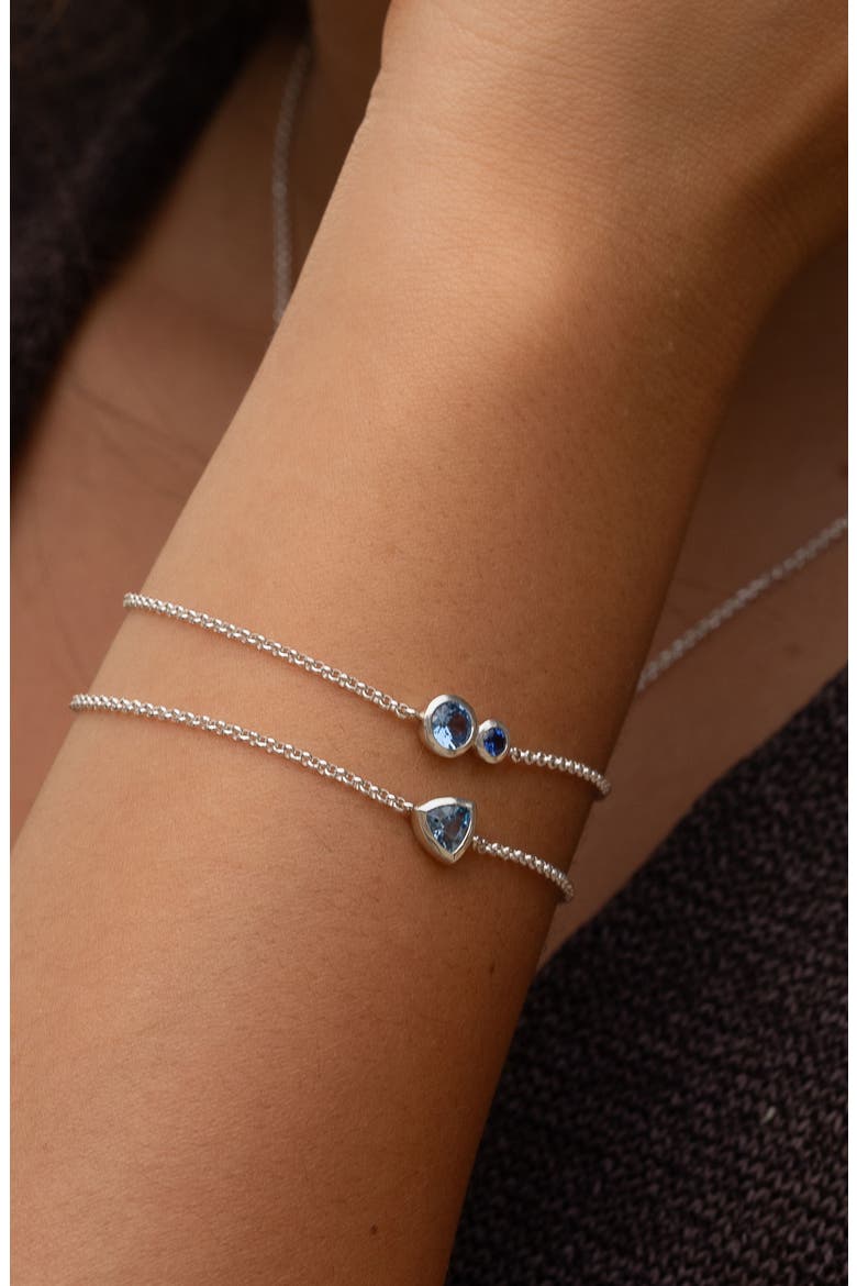 'Blues' Tutti Frutti Duo Chain Bracelet, Alternate, color, Sterling Silver