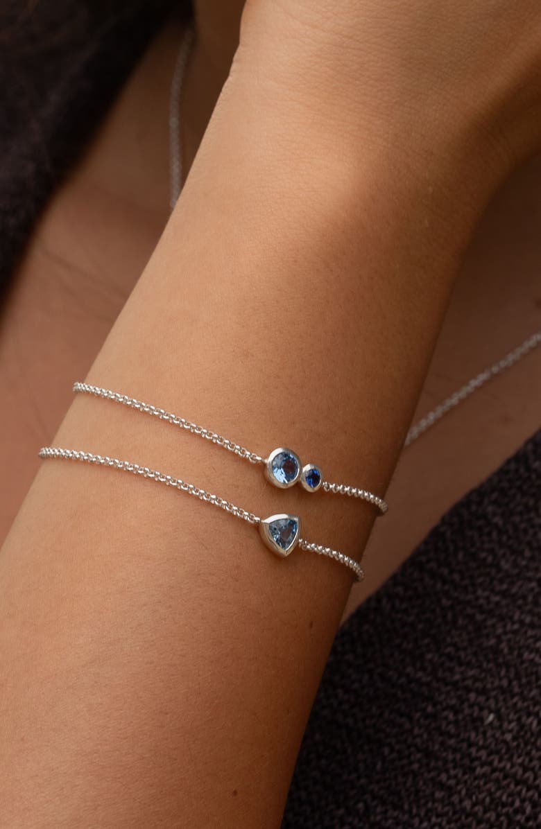 Dower & Hall 'Blues' Tutti Frutti Duo Chain Bracelet, Alternate, color, Sterling Silver