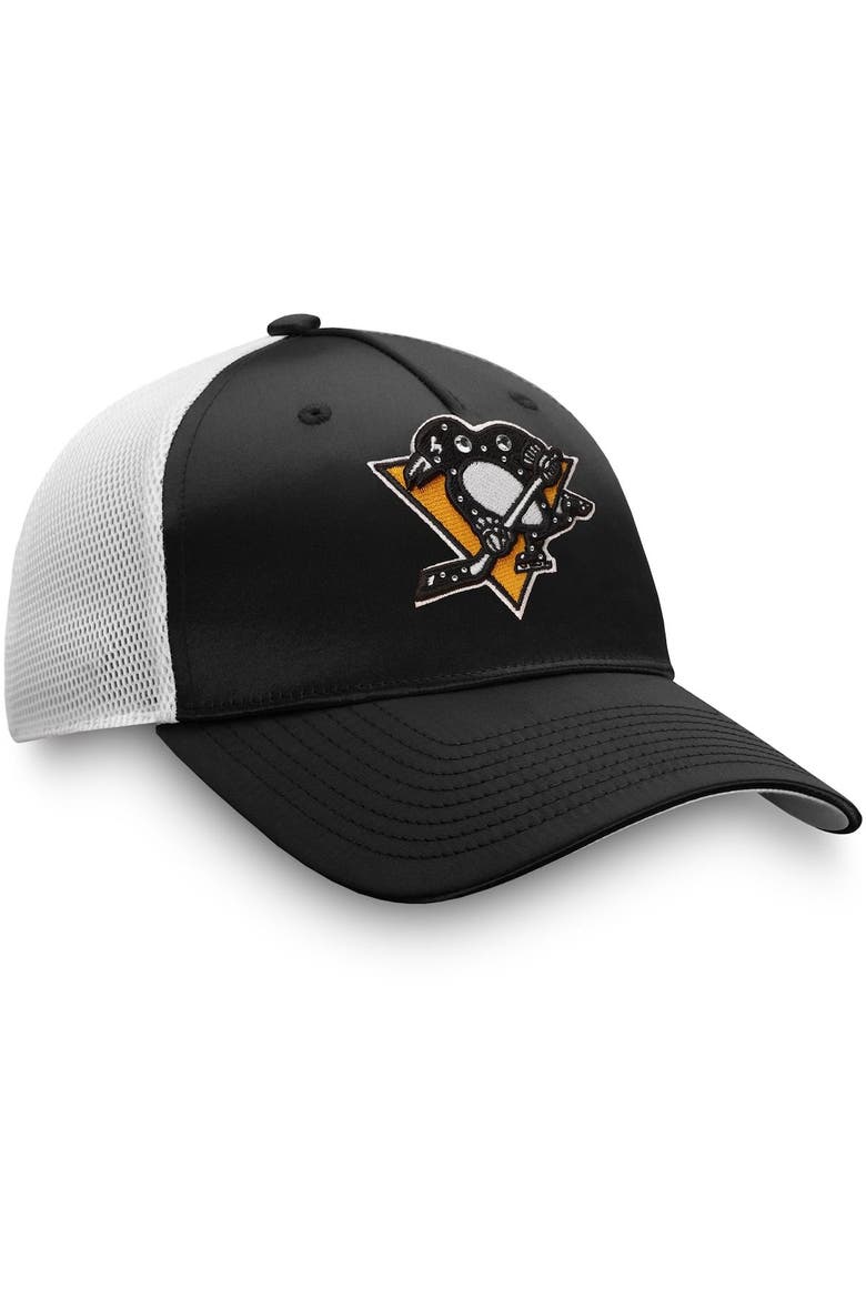 Women's Fanatics Branded Black Pittsburgh Penguins Exclusive Trucker Snapback Hat, Alternate, color, Black