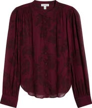 Nordstrom Shirred Chiffon Shirt
