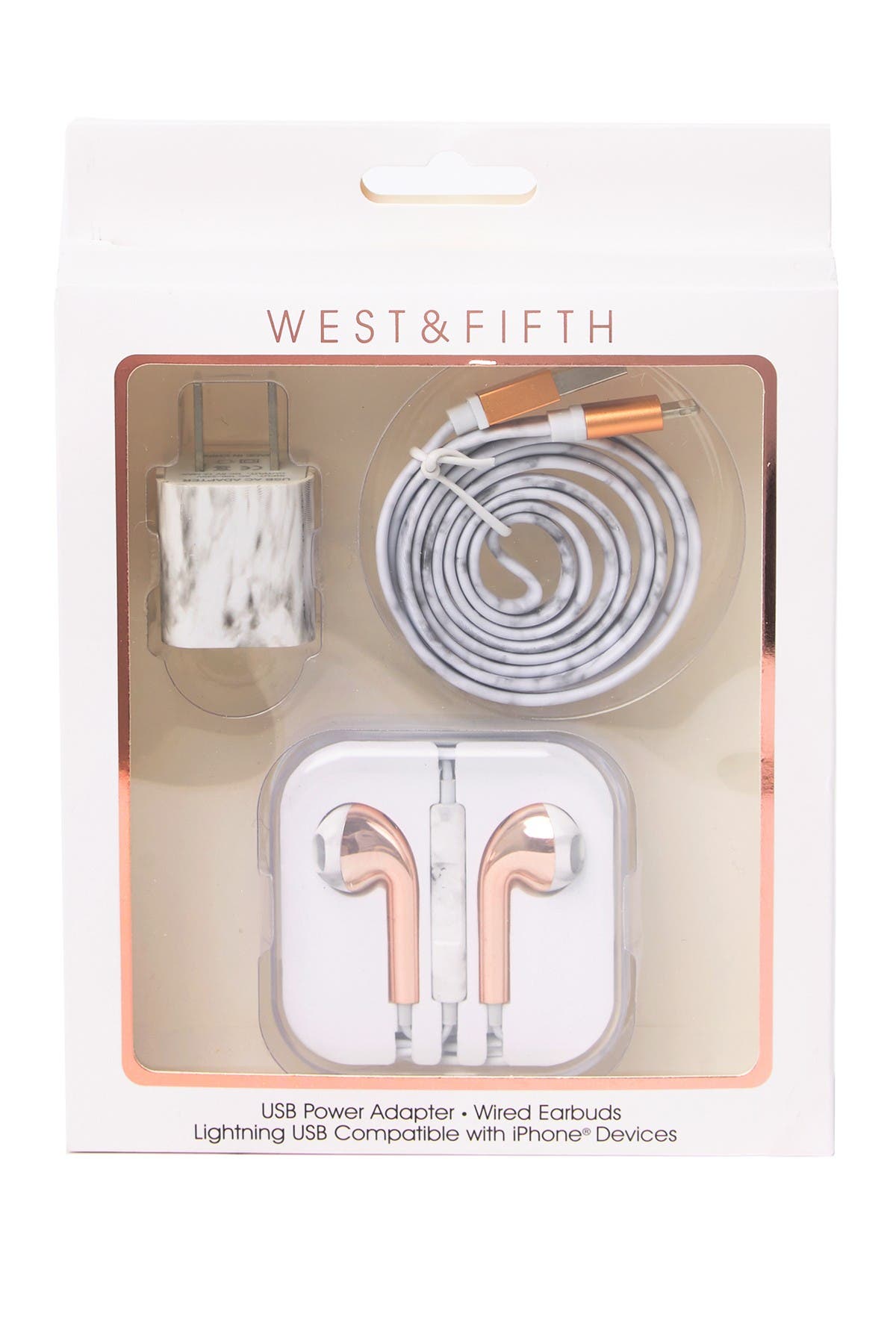 TECH ESSENTIALS Marble Headphone 3-Piece Set (Men) | Nordstromrack