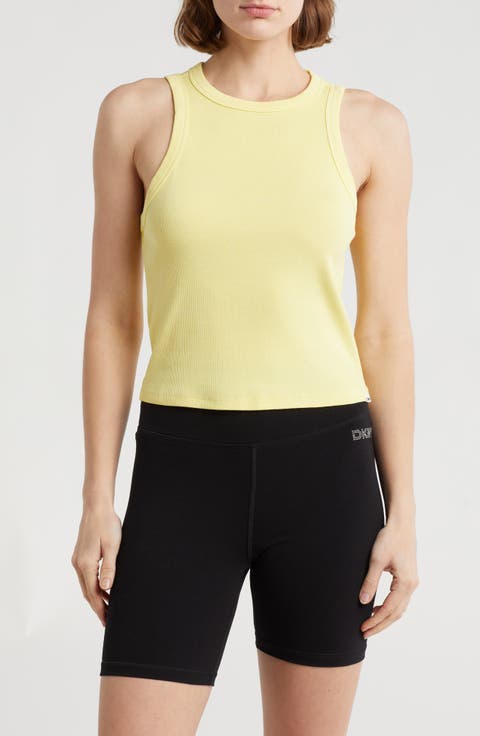 High Neck Rib Tank Top