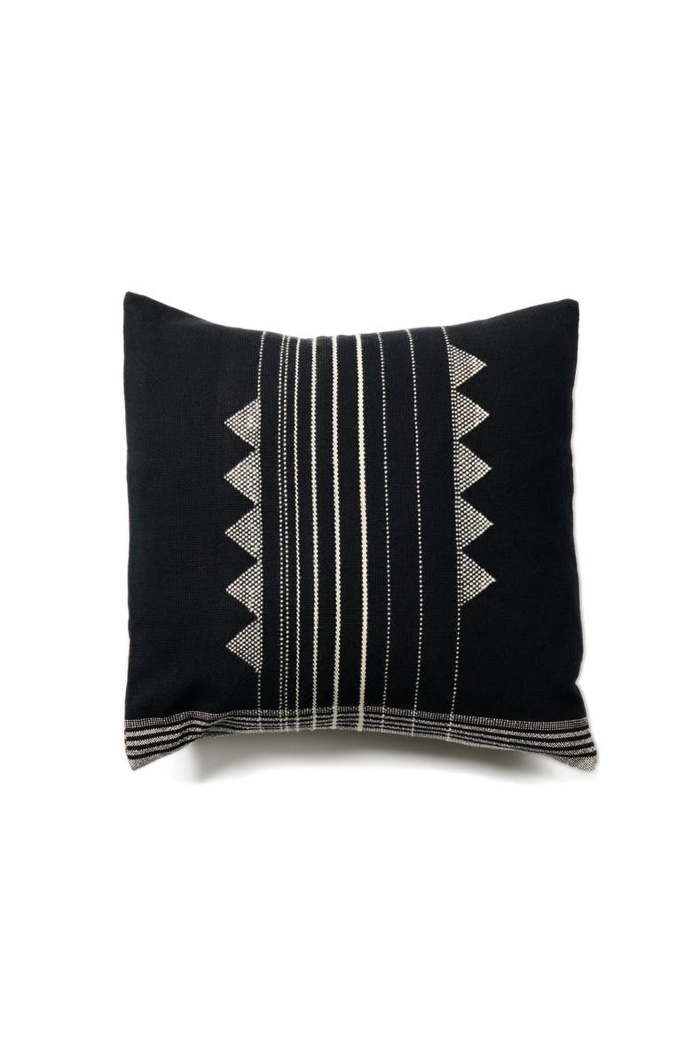 Studio Variously Kora Black Handloom Artisanal Pillow - Cover + Insert, Main, color, Black