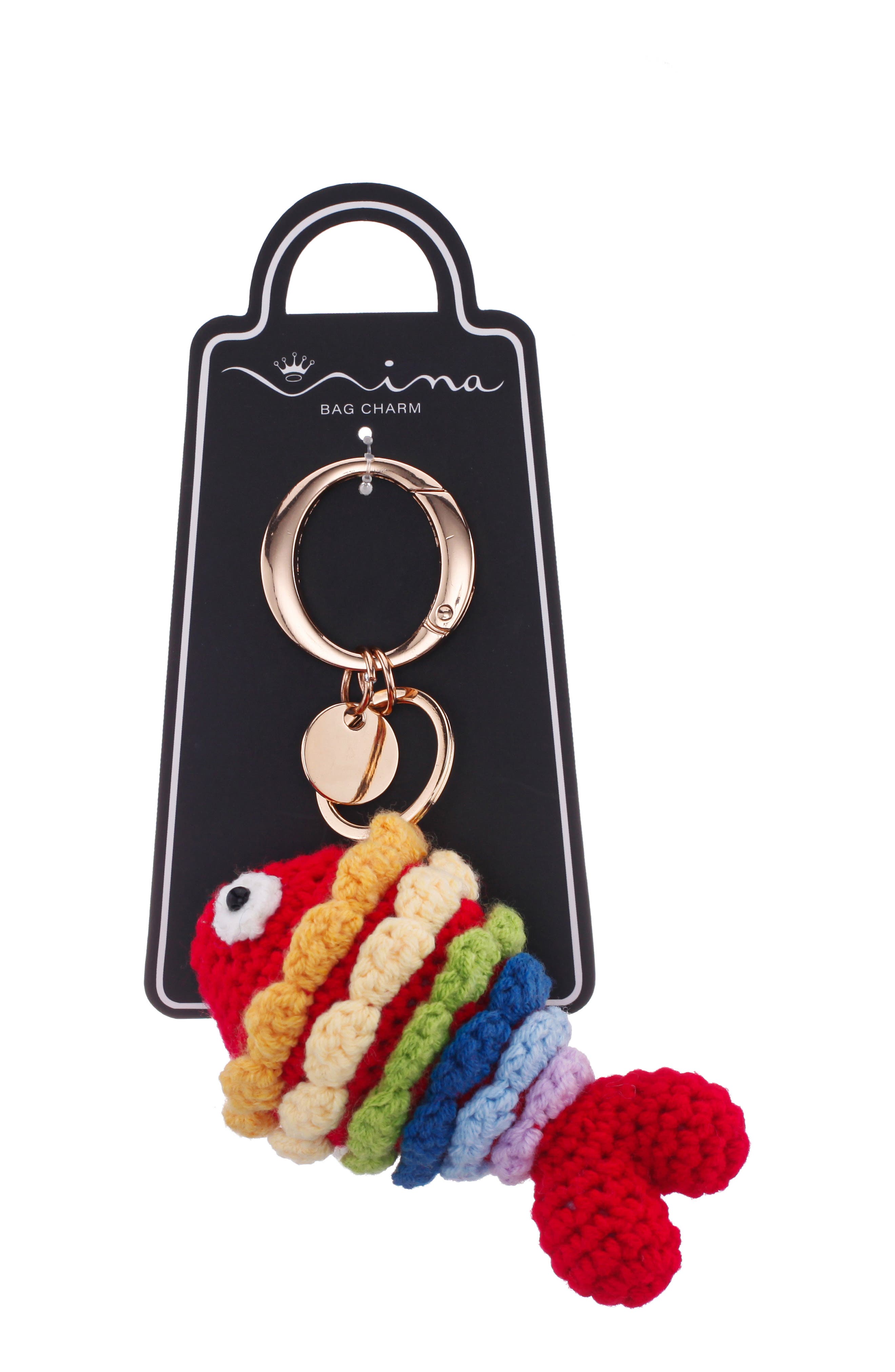 Nina Rainbow Fish Bag Charm, Alternate, color, Rainbow Multi