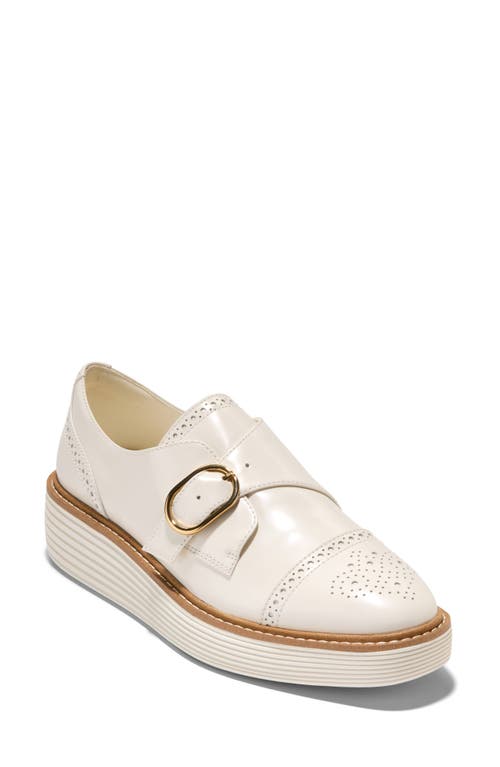 Cole Haan ØriginalGrand Platform Monk Strap Shoe in Ivory/Ivory 