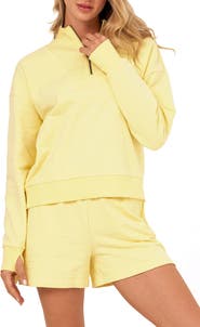 Threads 4 Thought Kindra Embroidered Dot Quarter Zip Top