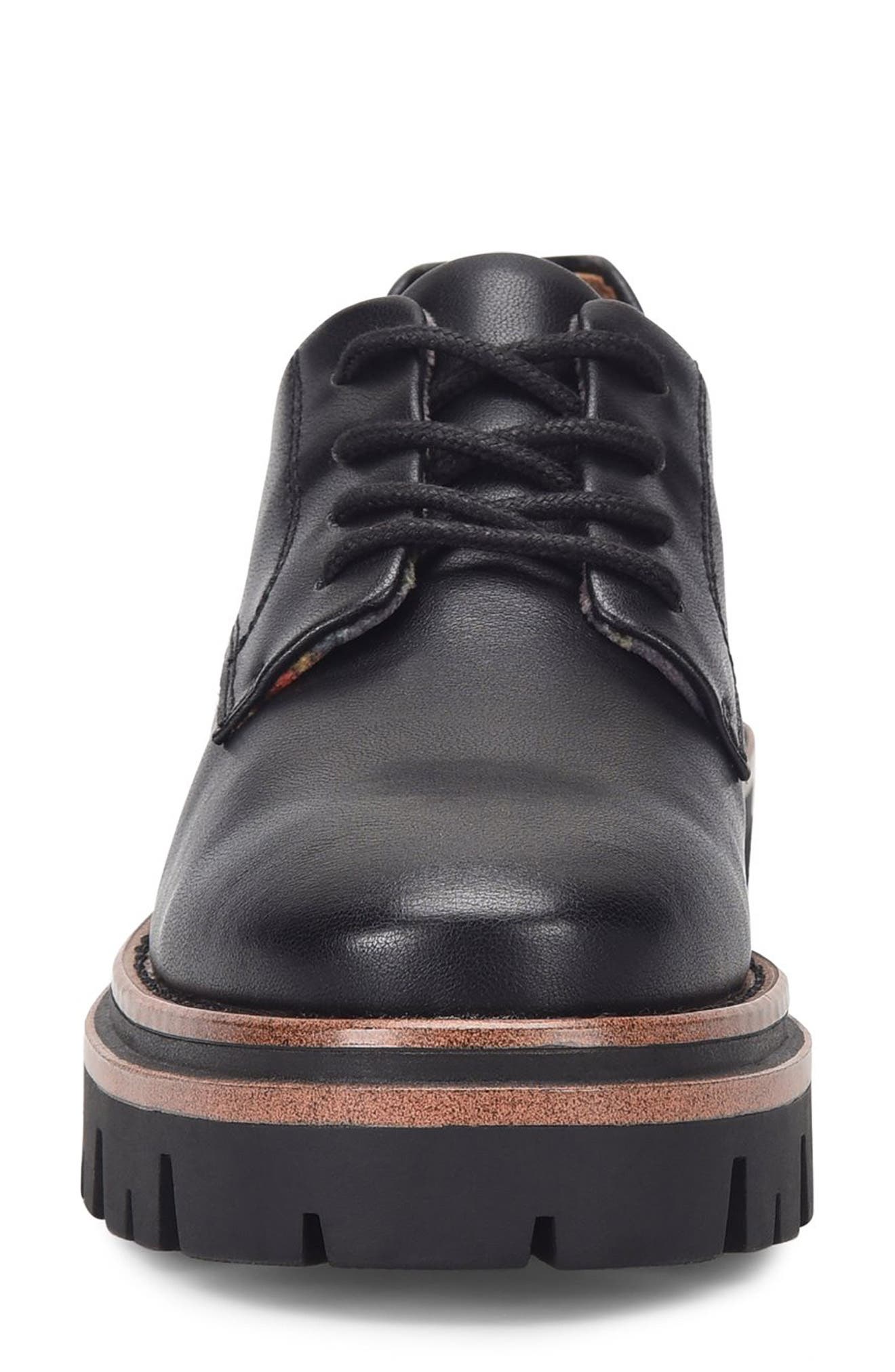 KORKS Veda Lug Sole Platform Derby, Alternate, color, Black