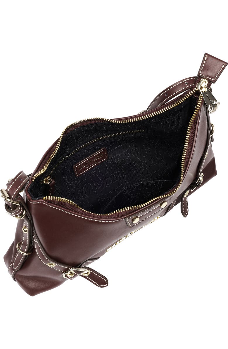 True Religion Belted Chain Strap Shoulder Bag, Alternate, color, Wine