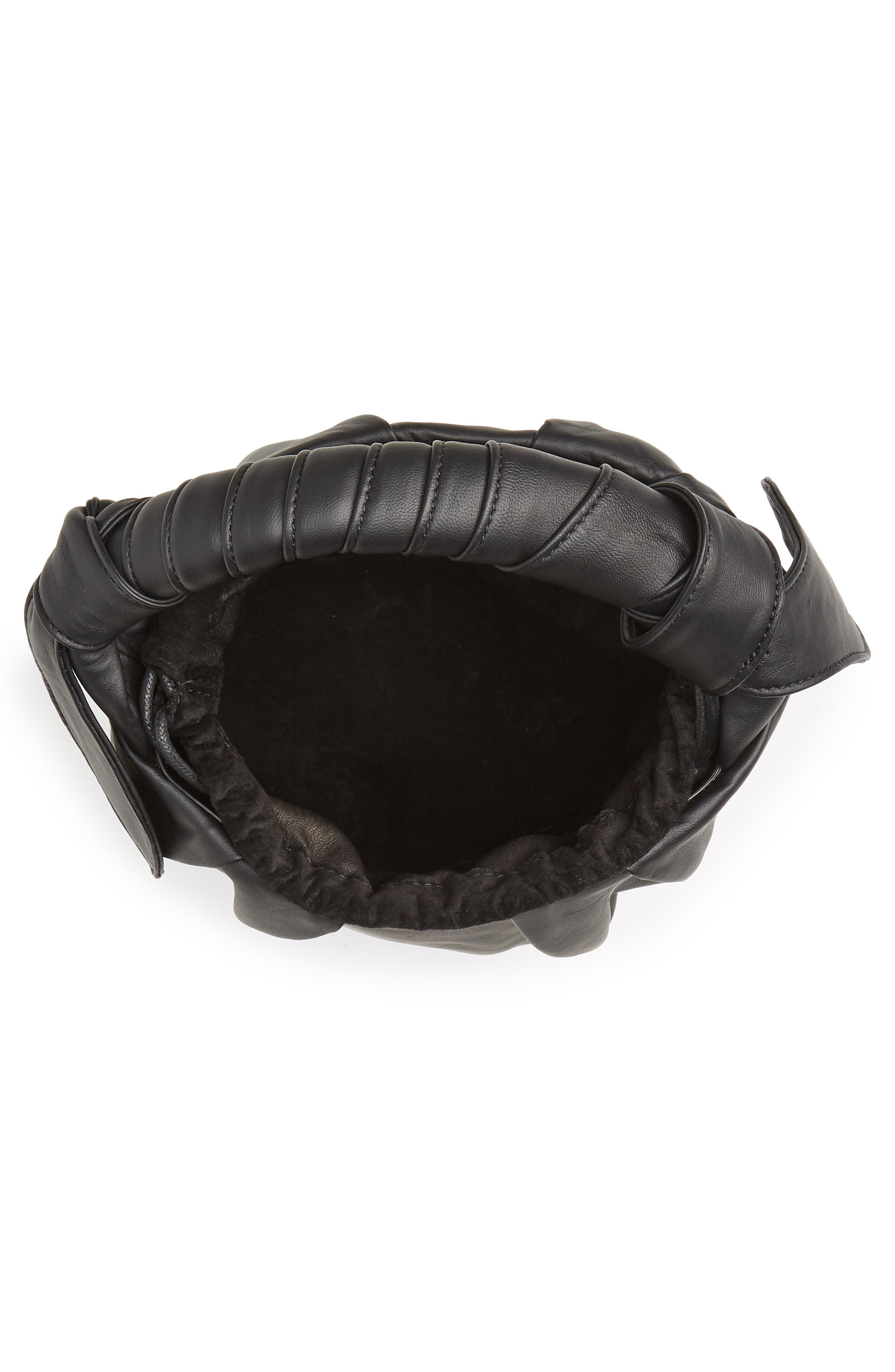 STAUD Dani Pleated Leather Top Handle Bucket Bag, Alternate, color, 