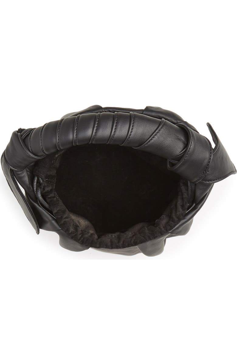 STAUD Dani Pleated Leather Top Handle Bucket Bag, Alternate, color,