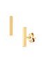 14K Gold Bar Stud Earrings