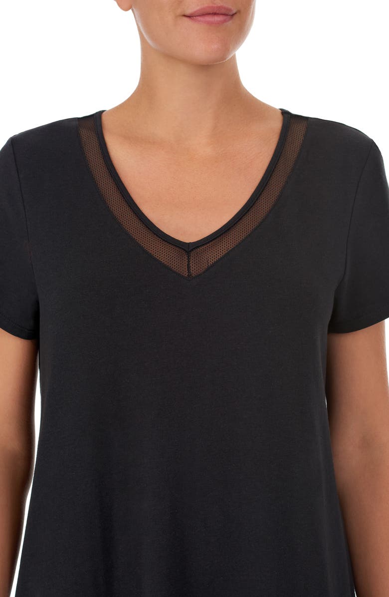 On Gossamer Mesh Trim Nightgown, Alternate, color,