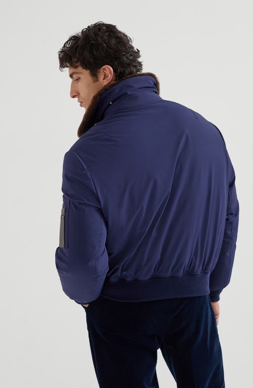 Brunello Cucinelli Tailored Feather Down Jacket With Sheepskin Collar