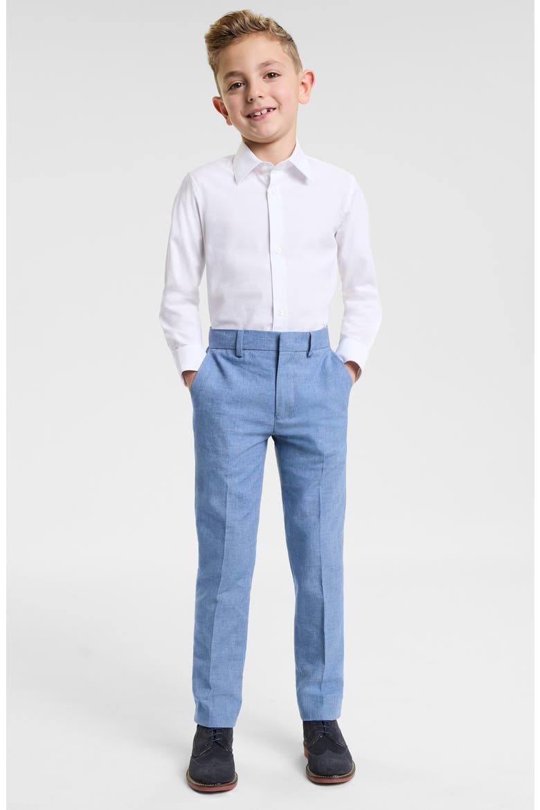Kids' Linen Blend Dress Pants, Alternate, color, BLUE