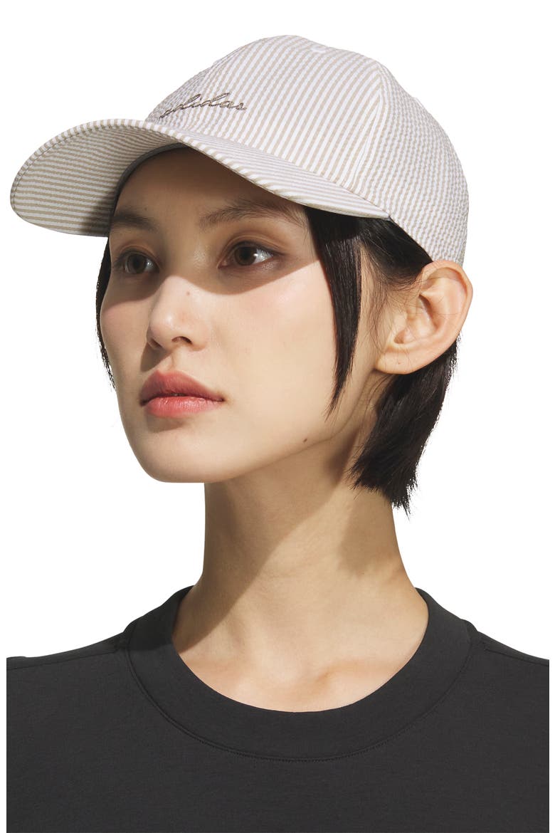 Seersucker Baseball Cap, Alternate, color, WONDER CARGO KHAKI/ CLAY GREY