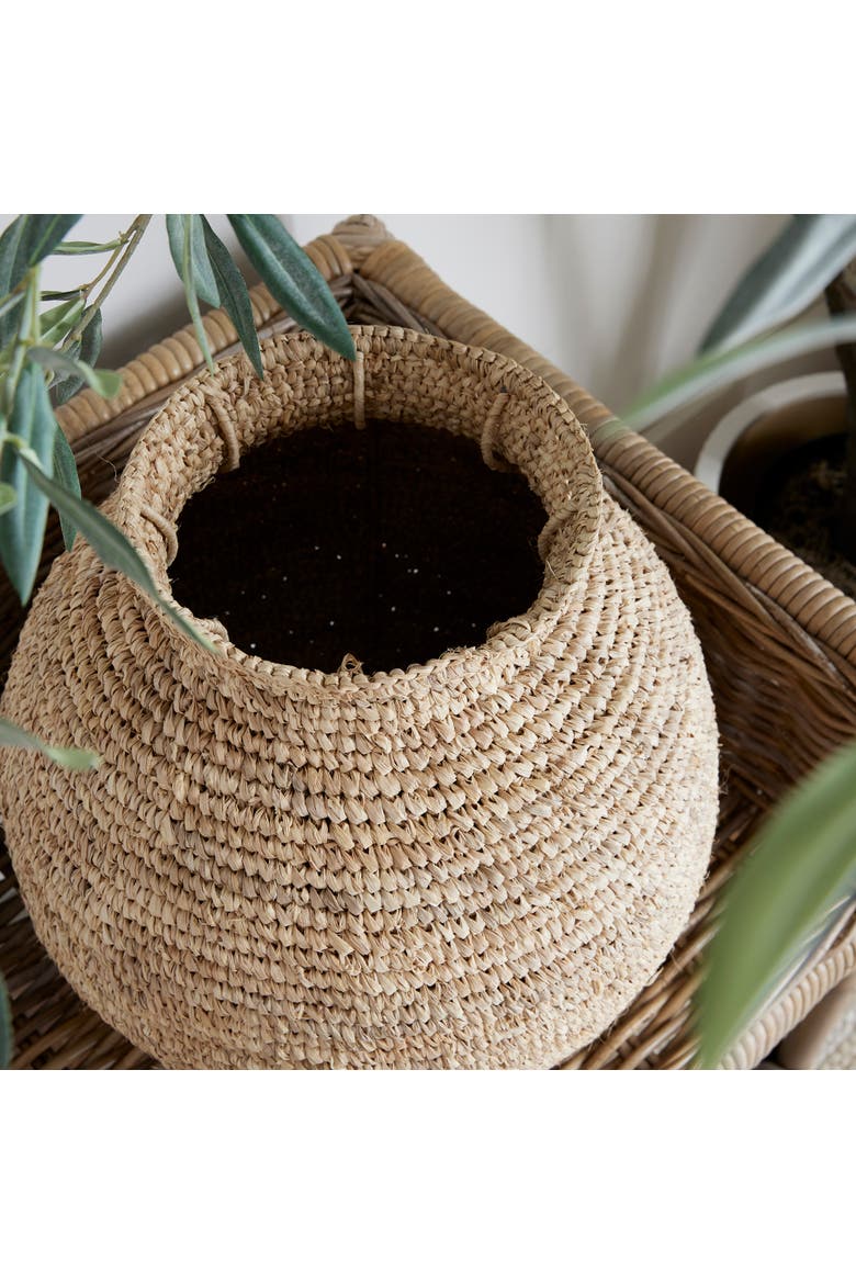 Remi Woven Vase Large, Alternate, color, Beige