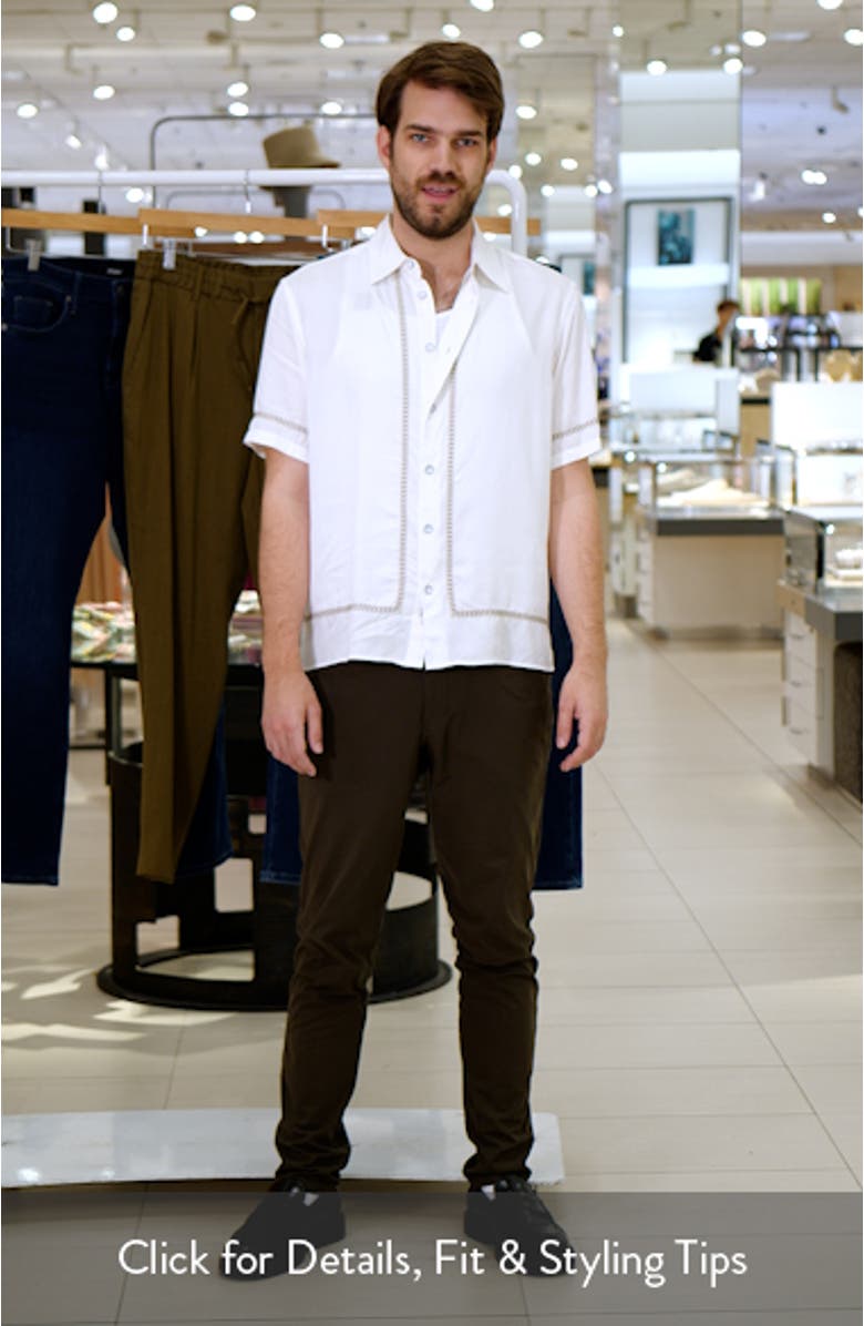 Dalton Embroidered Short Sleeve Button-Up Shirt, sales video thumbnail